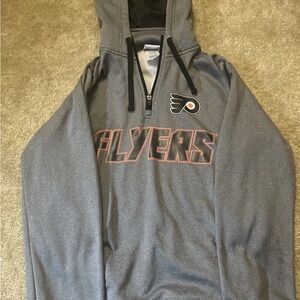 NHL Philadelphia Flyers Men’s Medium  Gray Hoodie with Black and Orange Accents